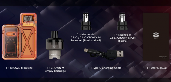 Uwell Crown M комплектация